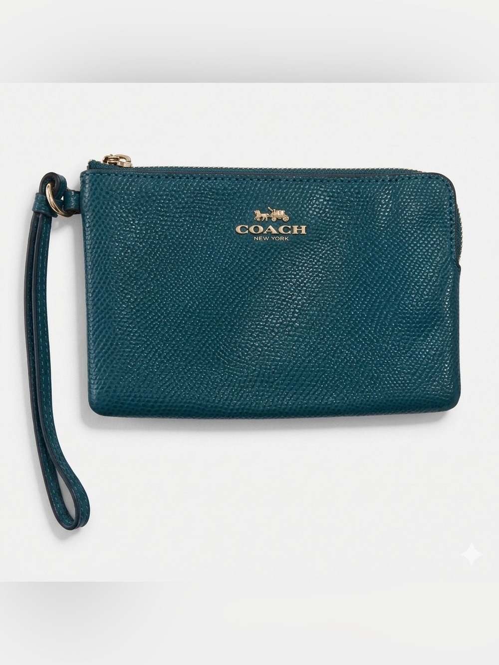 COACH Teal Green Wristlet Change Purse Cardholder